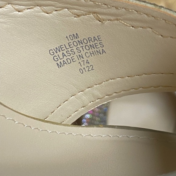 Like New! GUESS Gold Bling Wedges Sandals - Picture 6 of 7